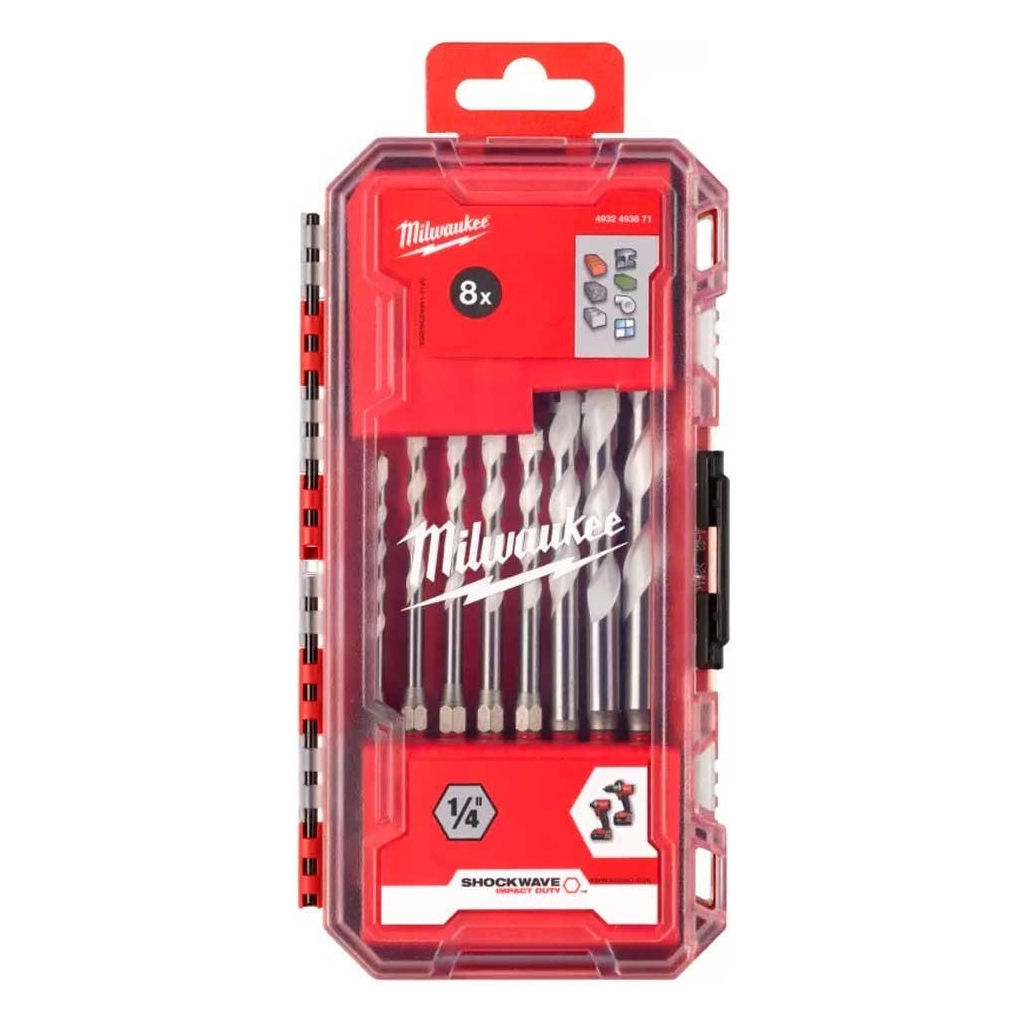 Набір свердл Milwaukee універсальних ShW HEX №2, 8шт (4932493871) Набір свердл Milwaukee універсальних ShW HEX №2, 8шт (4932493871)