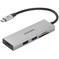 Концентратор Essager USB-C 5-in-1 HDMI 1.4 + USB 3.0 + USB 2.0 + SD/TF (EHBC05-FH0G-P)