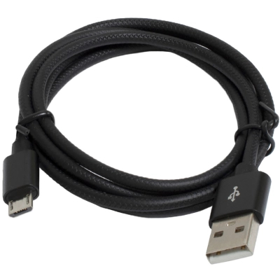 Дата кабель USB 2.0 AM to Micro 5P 1.0m 2.4A black Patron (CAB-PN-USB-MICRO-1-B)