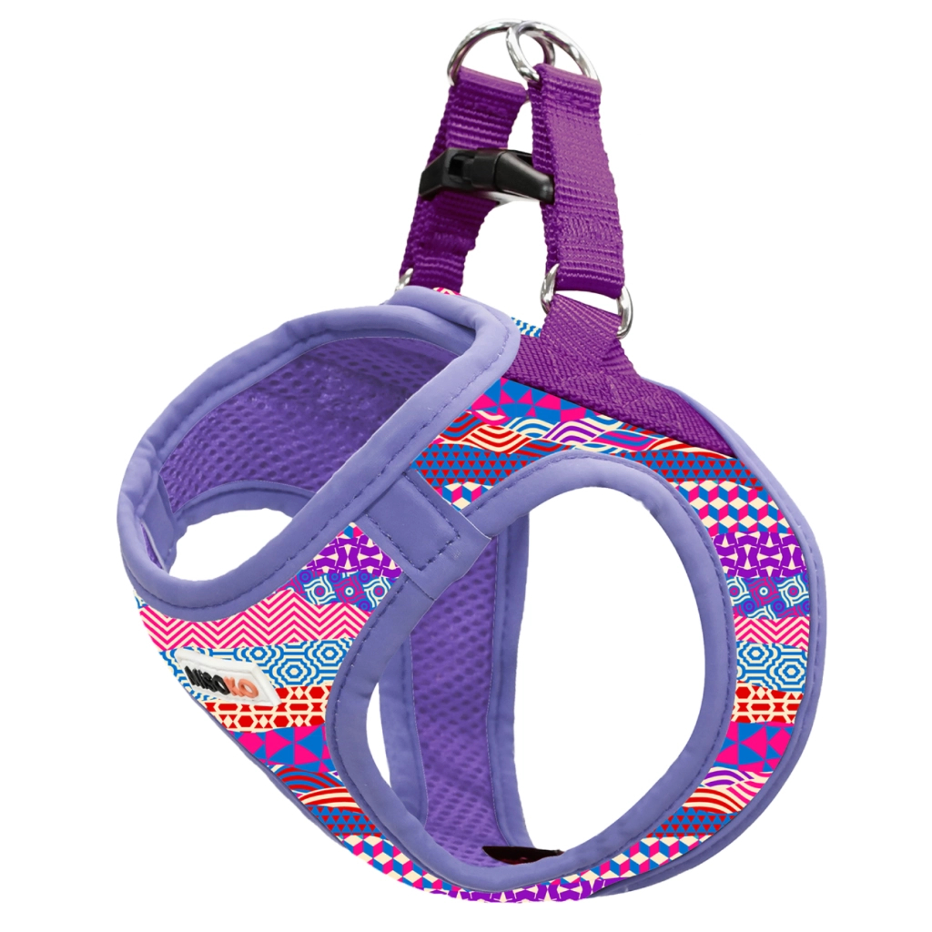 Шлея для собак MISOKO&CO фіолетова з візерунком S (DCAMIS307V-S)