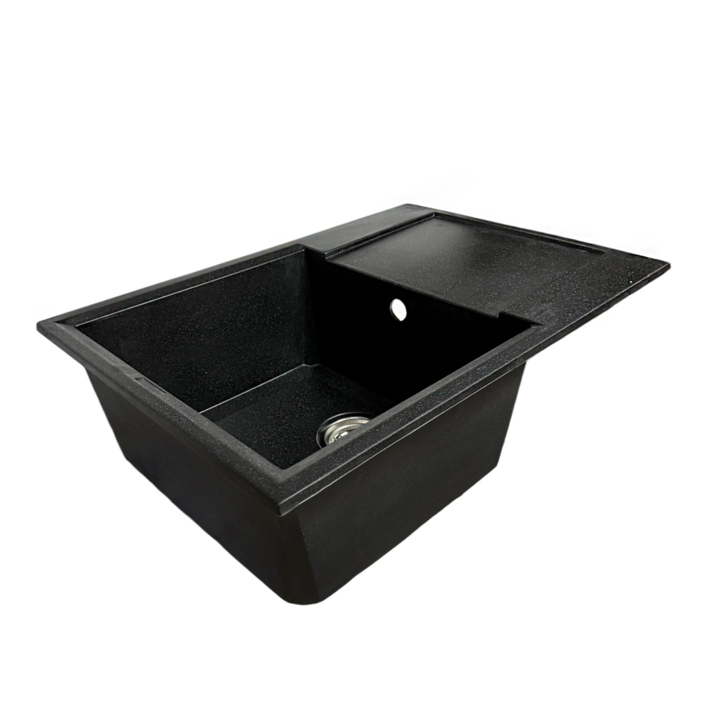 Мийка кухонна Adamant Horizon Medium чорний + змішувач та дозатор (4824296104503)