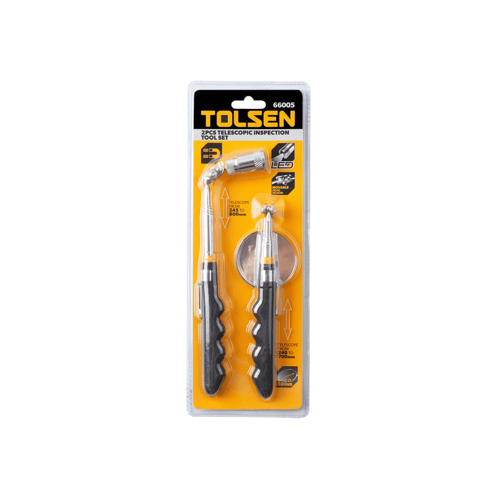 Дзеркало інспекційне Tolsen телескопічне, ліхтар телескопічний (66005) Дзеркало інспекційне Tolsen телескопічне, ліхтар телескопічний (66005)