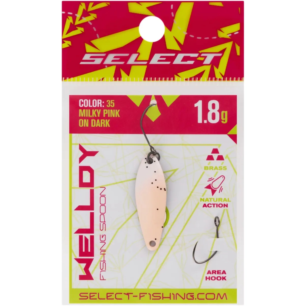 Блешня Select Welldy 1.8g 31mm 35 Milky Pink on Dark (1870.81.00) Блешня Select Welldy 1.8g 31mm 35 Milky Pink on Dark (1870.81.00)