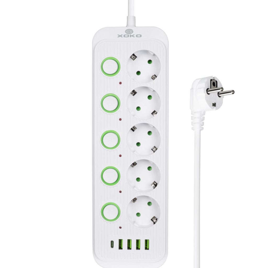 Мережевий фільтр живлення XoKo XK-SP-5-2-1-WH