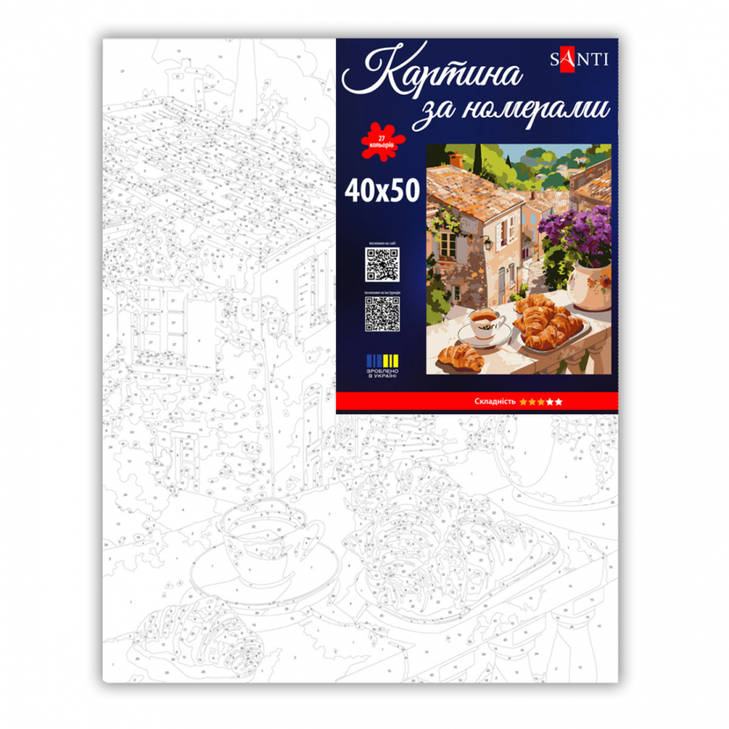 Картина по номерам Santi Французький сніданок 40х50 см (955778) Картина по номерам Santi Французький сніданок 40х50 см (955778)