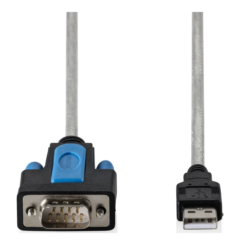 Кабель для передачі даних Digitus USB to COM M 1.8m RS232 FTDI black (DA-70170)