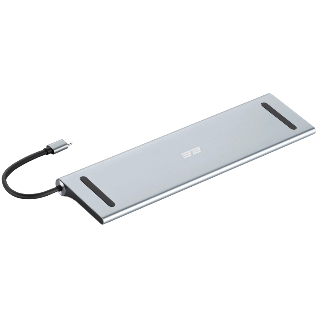 Концентратор 2E USB-C 10-in-1 3xUSB + 2xUSB-C + 2xHDMI + VGA + 3.5mm + microSD/SD + 1xRJ45 0.15m gray (2E-W2703) Концентратор 2E USB-C 10-in-1 3xUSB + 2xUSB-C + 2xHDMI + VGA + 3.5mm + microSD/SD + 1xRJ45 0.15m gray (2E-W2703)
