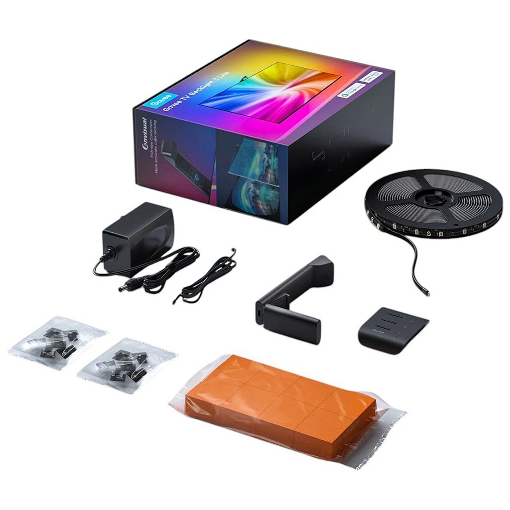 Світлодіодна стрічка Govee Набір H6097 TV Backlight 3 Lite 40-50'', RGBICW, WI-FI/Bluetooth, чорний (H60973D1) Світлодіодна стрічка Govee Набір H6097 TV Backlight 3 Lite 40-50'', RGBICW, WI-FI/Bluetooth, чорний (H60973D1)
