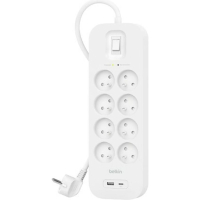 Network power filter Belkin 8xTypeE, 16A, USB-A/USB-C 18W, 2m (SRB003CA2M)
