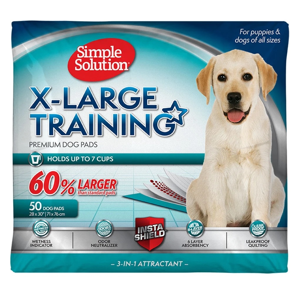 Пелюшки для собак Simple Solution Extra Large Training Premium Dog Pads 50 шт 71х76 см (0010279112687) Пелюшки для собак Simple Solution Extra Large Training Premium Dog Pads 50 шт 71х76 см (0010279112687)
