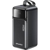 Батарея універсальна AWEI 50000mAh PA-106 22,5W PD 3xUSB-C black (6954284029537)